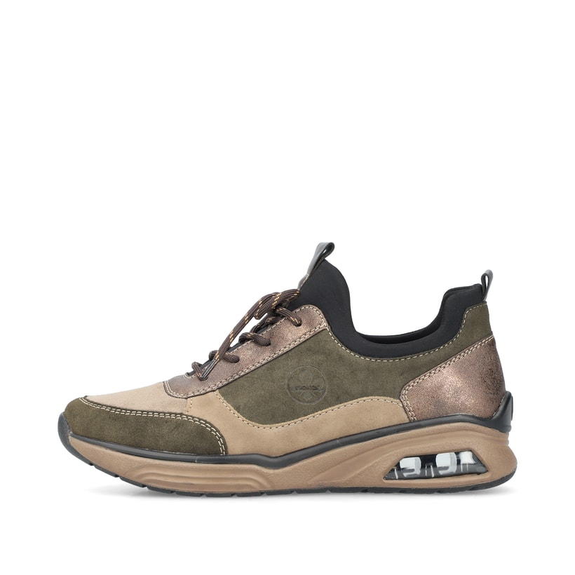 Rieker Artikelnummer M5660-64 Rieker Damen Slipper grünbraun
