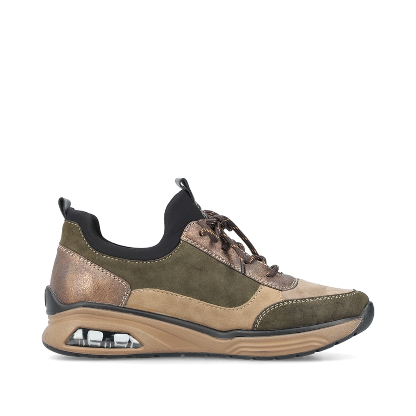 Rieker Artikelnummer M5660-64 Rieker Damen Slipper grünbraun Meist gekauft