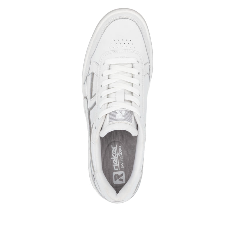 Rieker Artikelnummer W1900-80 Rieker Damen Sneaker Low frostweiß-grau Outlet