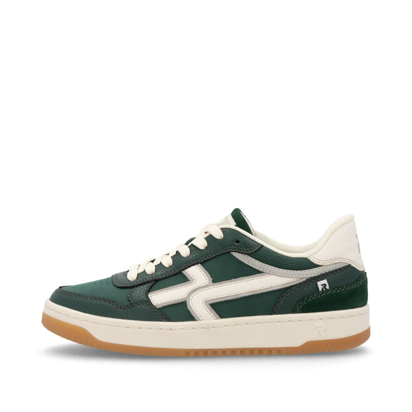 Rieker Artikelnummer W1900-54 Rieker Damen Sneaker Low waldgrün-weiß