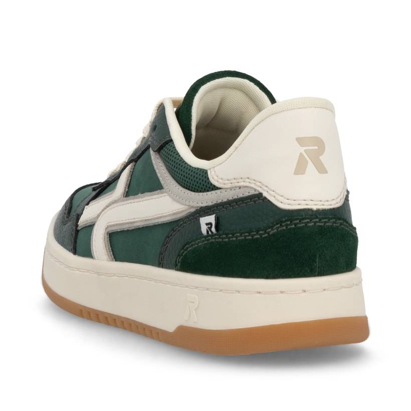 Rieker Artikelnummer W1900-54 Rieker Damen Sneaker Low waldgrün-weiß Auslauf