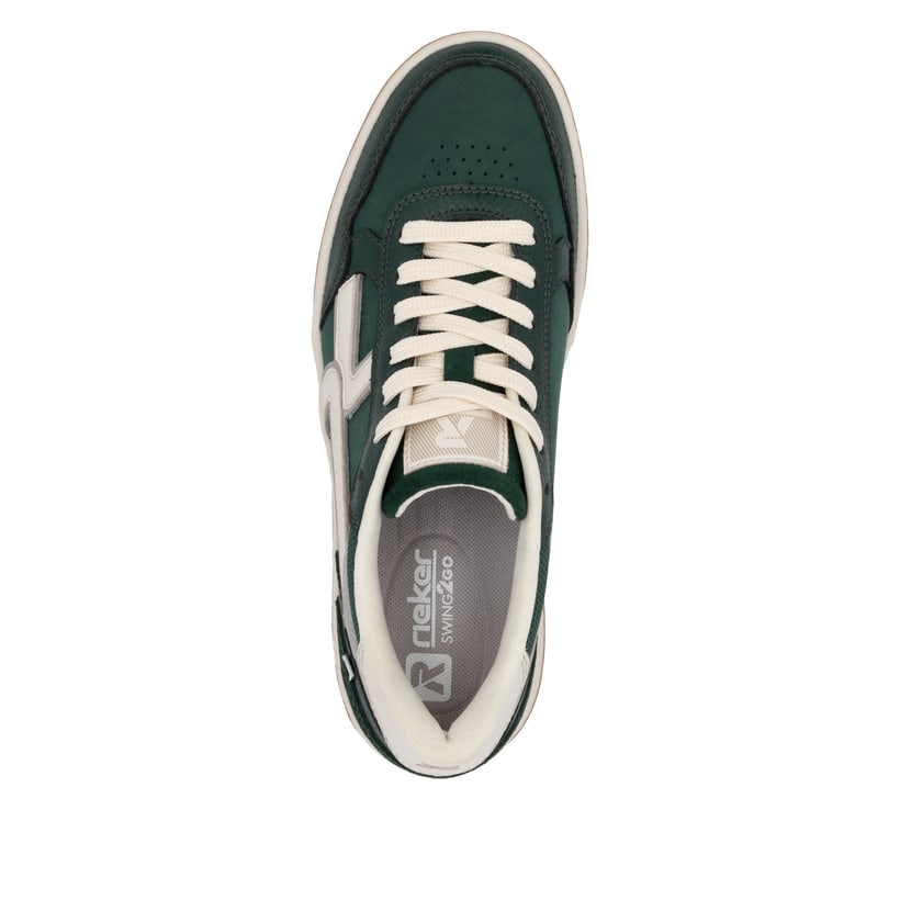 Rieker Artikelnummer W1900-54 Rieker Damen Sneaker Low waldgrün-weiß Auslauf