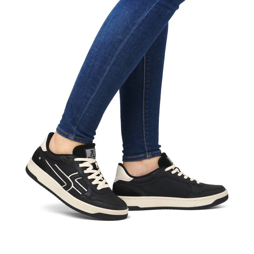 Rieker Artikelnummer W1900-00 Rieker Damen Sneaker Low urbanschwarz-weiß Angebote