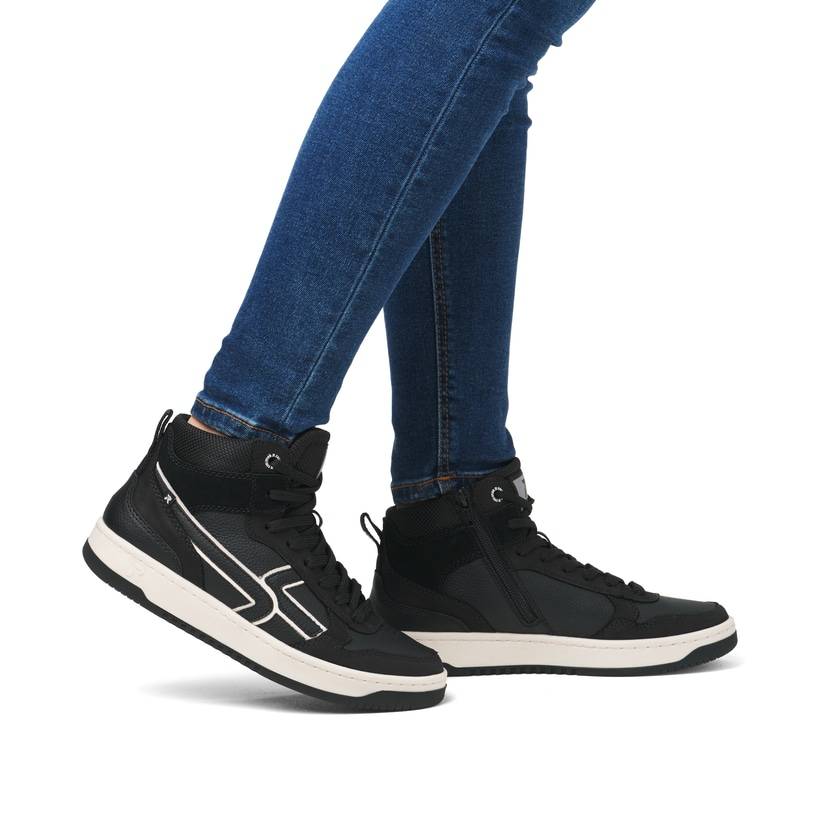 Rieker Artikelnummer W1970-00 Rieker Damen Sneaker High carbonschwarz Hotsell