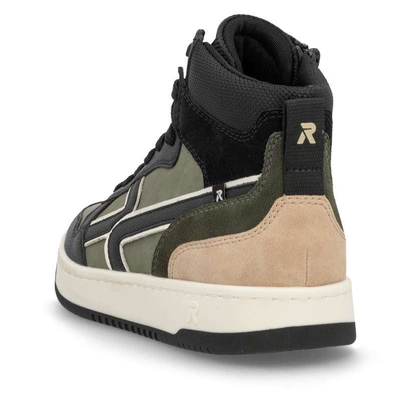 Rieker Artikelnummer U1970-01 Rieker Herren Sneaker High khaki-schwarz Meist gekauft