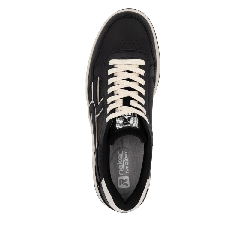 Rieker Artikelnummer U1900-00 Rieker Herren Sneaker Low urbanschwarz-weiß Auslauf
