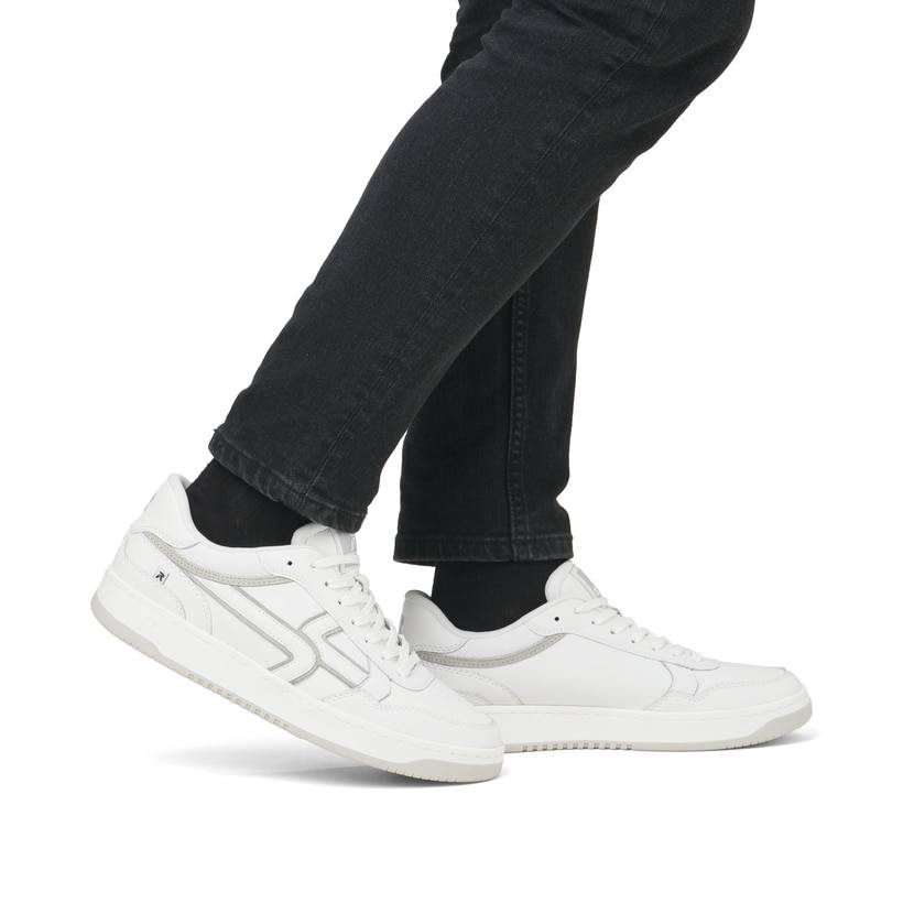 Rieker Artikelnummer U1900-80 Rieker Herren Sneaker Low frostweiß-grau im Angebot