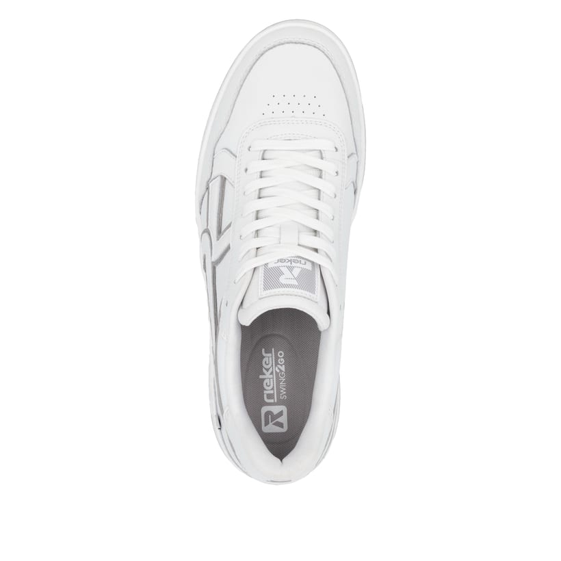 Rieker Artikelnummer U1900-80 Rieker Herren Sneaker Low frostweiß-grau im Angebot