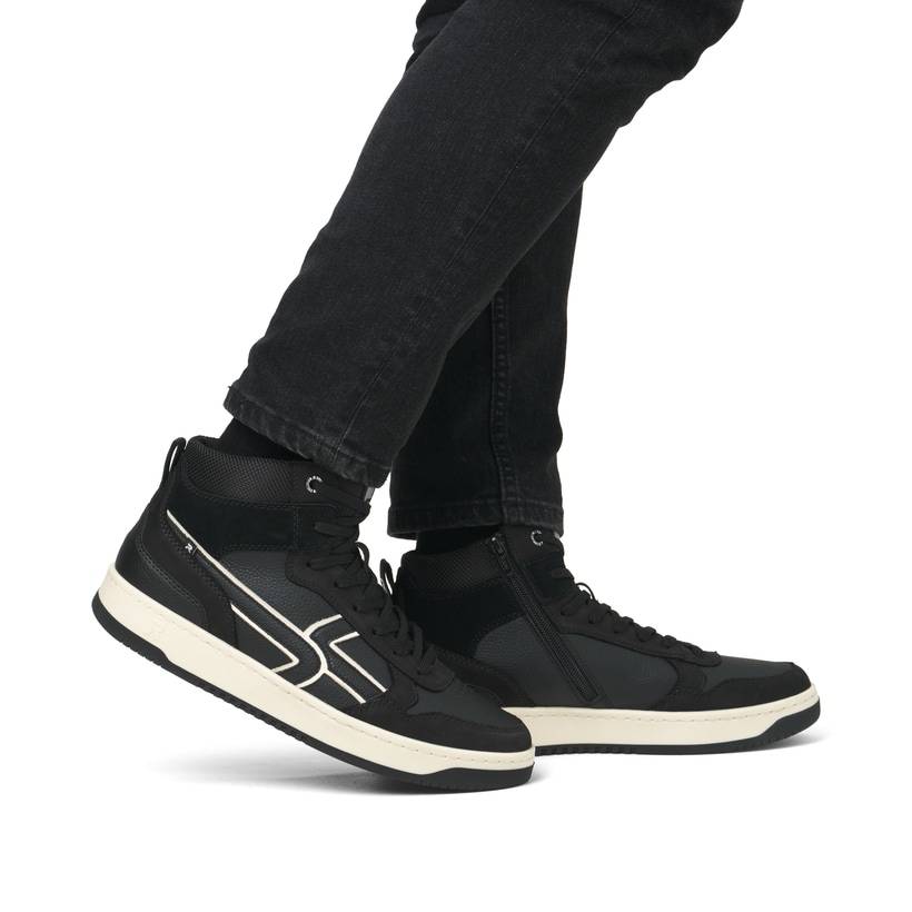 Rieker Artikelnummer U1970-00 Rieker Herren Sneaker High carbonschwarz Günstiger Verkauf