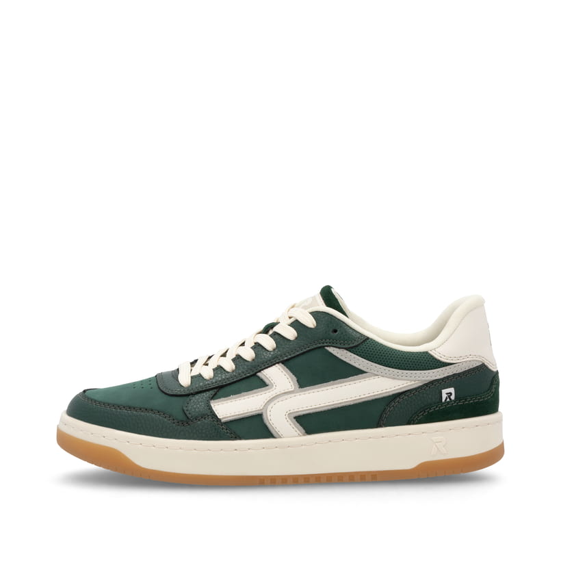 Rieker Artikelnummer U1900-54 Rieker Herren Sneaker Low waldgrün-weiß