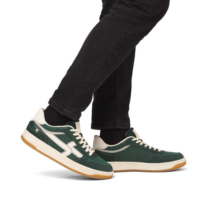 Rieker Artikelnummer U1900-54 Rieker Herren Sneaker Low waldgrün-weiß Fabrikverkauf