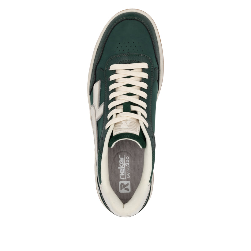 Rieker Artikelnummer U1900-54 Rieker Herren Sneaker Low waldgrün-weiß Fabrikverkauf