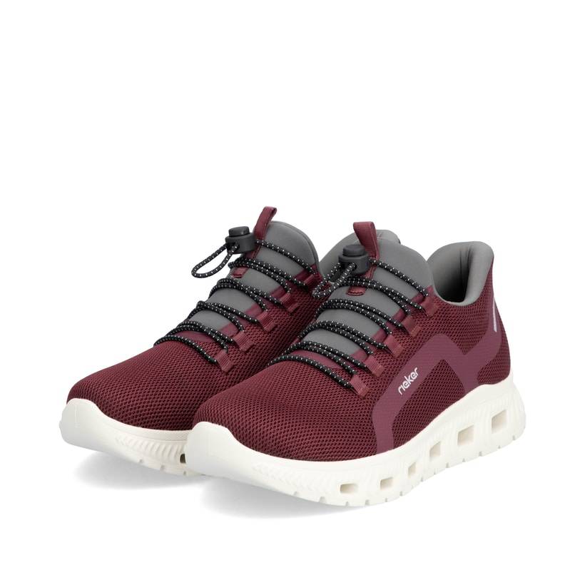 Rieker Artikelnummer M6066-30 Rieker Damen Slipper weinrot Fabrik Onlineshop