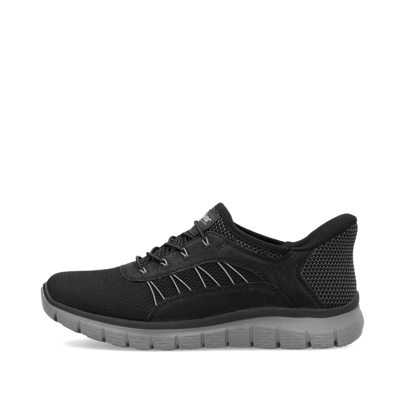 Rieker Artikelnummer B6656-00 Rieker Herren Slipper asphaltschwarz Günstiger Verkauf