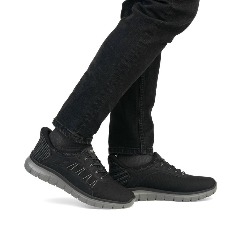 Rieker Artikelnummer B6656-00 Rieker Herren Slipper asphaltschwarz Günstiger Verkauf