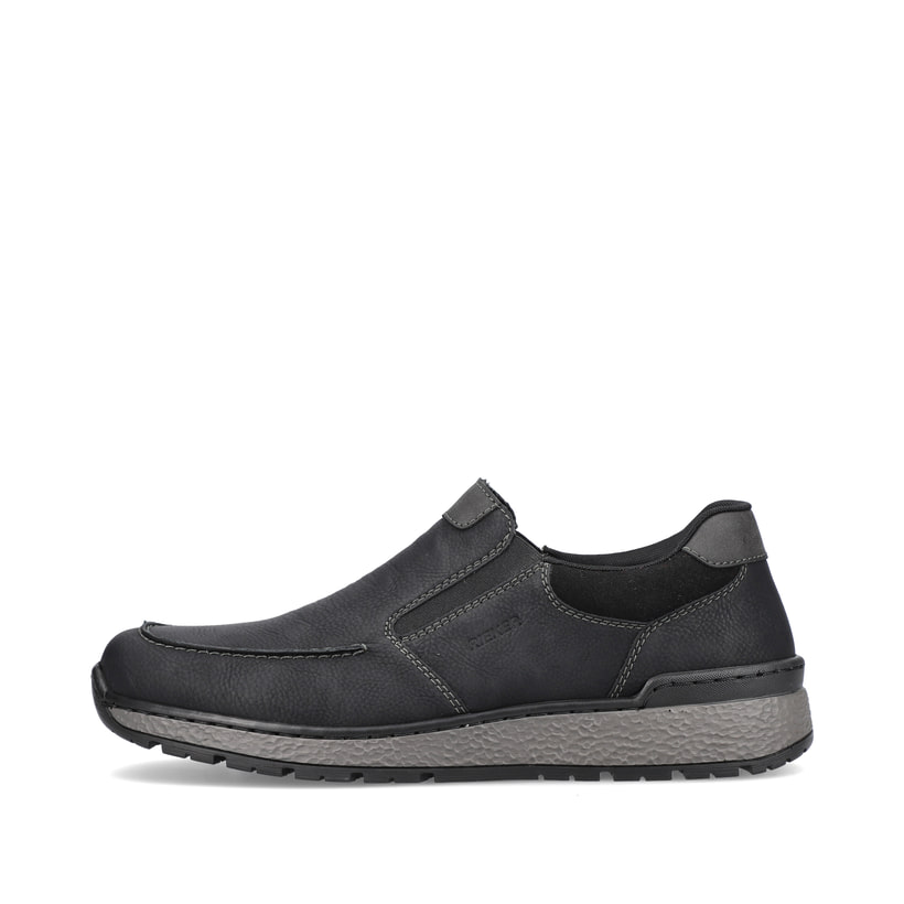Rieker Artikelnummer B9062-00 Rieker Herren Slipper asphaltschwarz Günstiger Verkauf