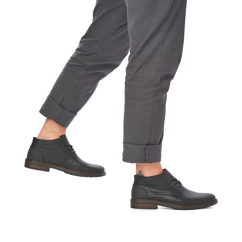 Rieker Artikelnummer 17604-00 Rieker Herren Schnürschuhe tiefschwarz Fabrikverkauf