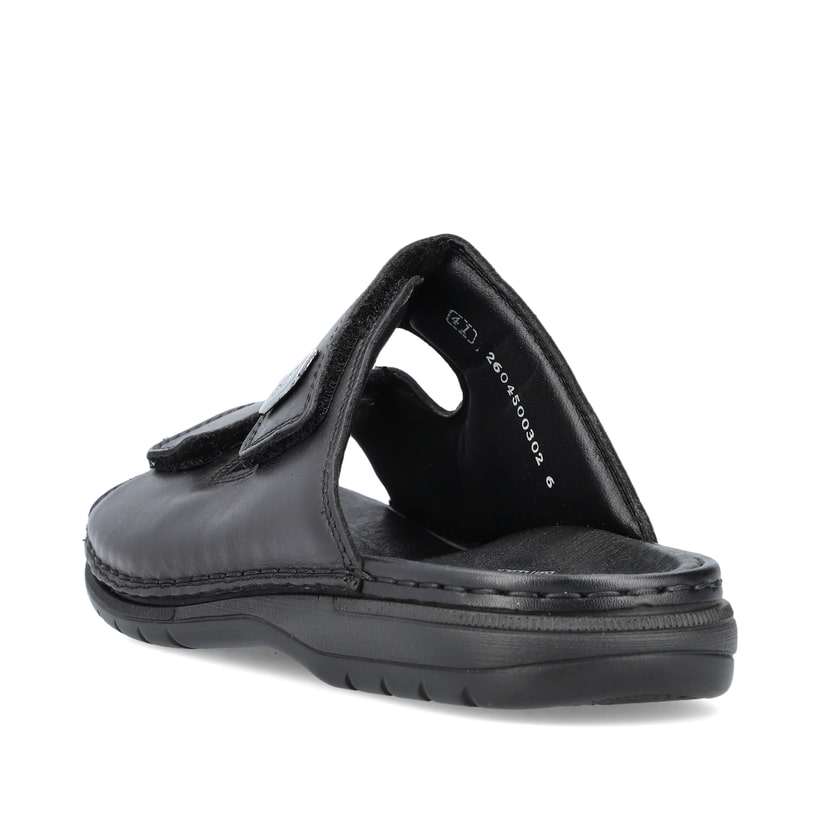 Rieker Artikelnummer 25590-00 Rieker Herren Pantoletten glanzschwarz im Angebot