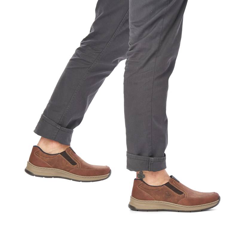 Rieker Artikelnummer 14362-24 Rieker Herren Slipper holzbraun Fabrikverkauf
