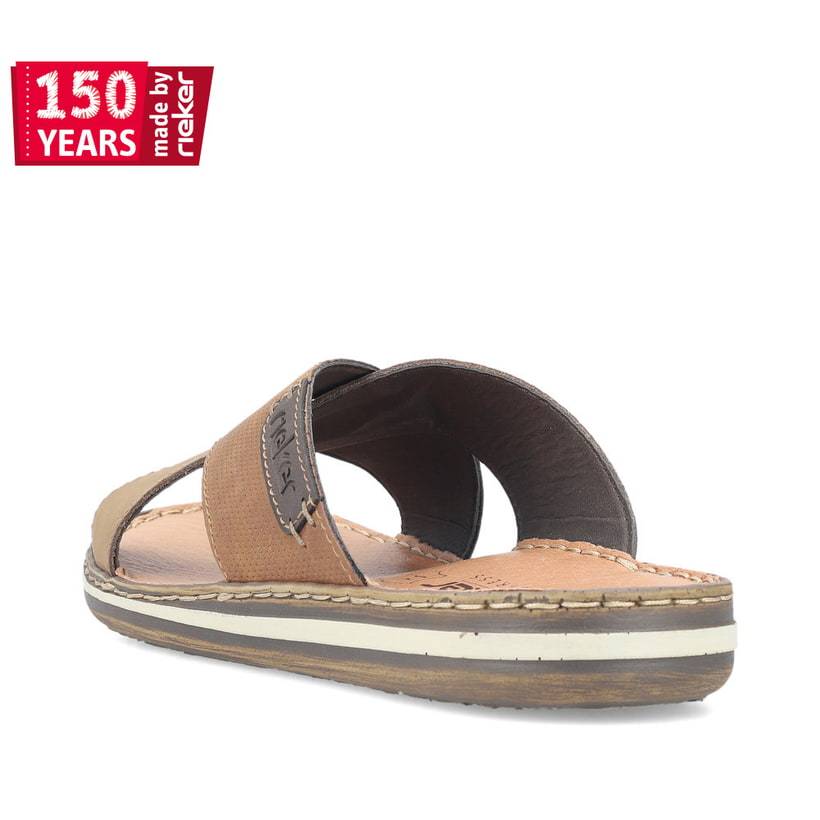 Rieker Artikelnummer 21088-25 Rieker Herren Pantoletten hellbraun im Angebot