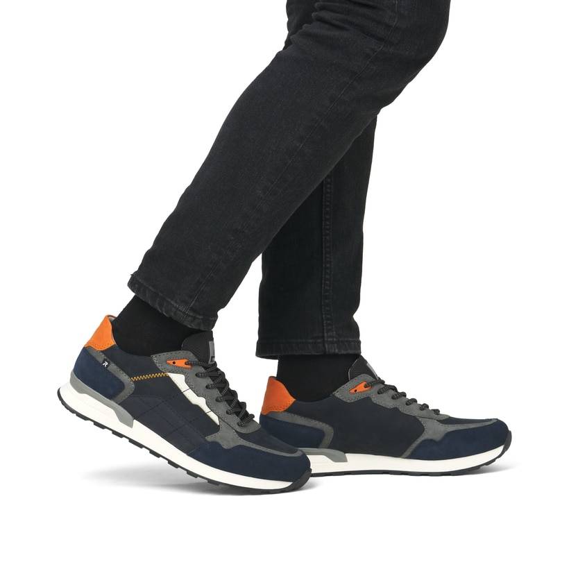 Rieker Artikelnummer U0308-14 Rieker Herren Sneaker Low dunkelblau-grau Günstiger Verkauf
