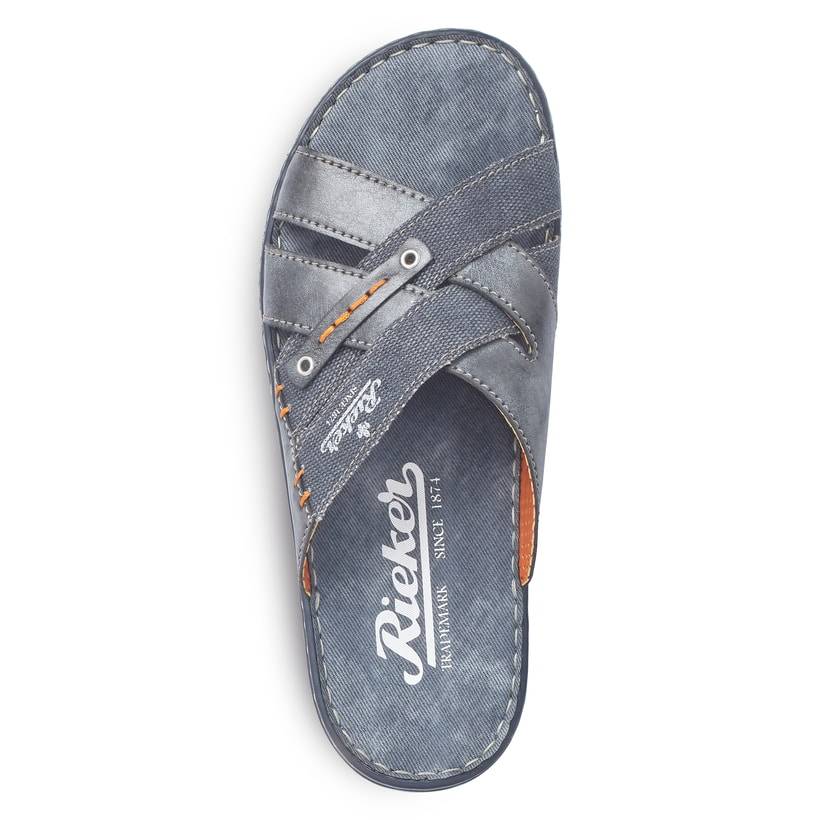 Rieker Artikelnummer 21599-14 Rieker Herren Pantoletten meeresblau Auslauf