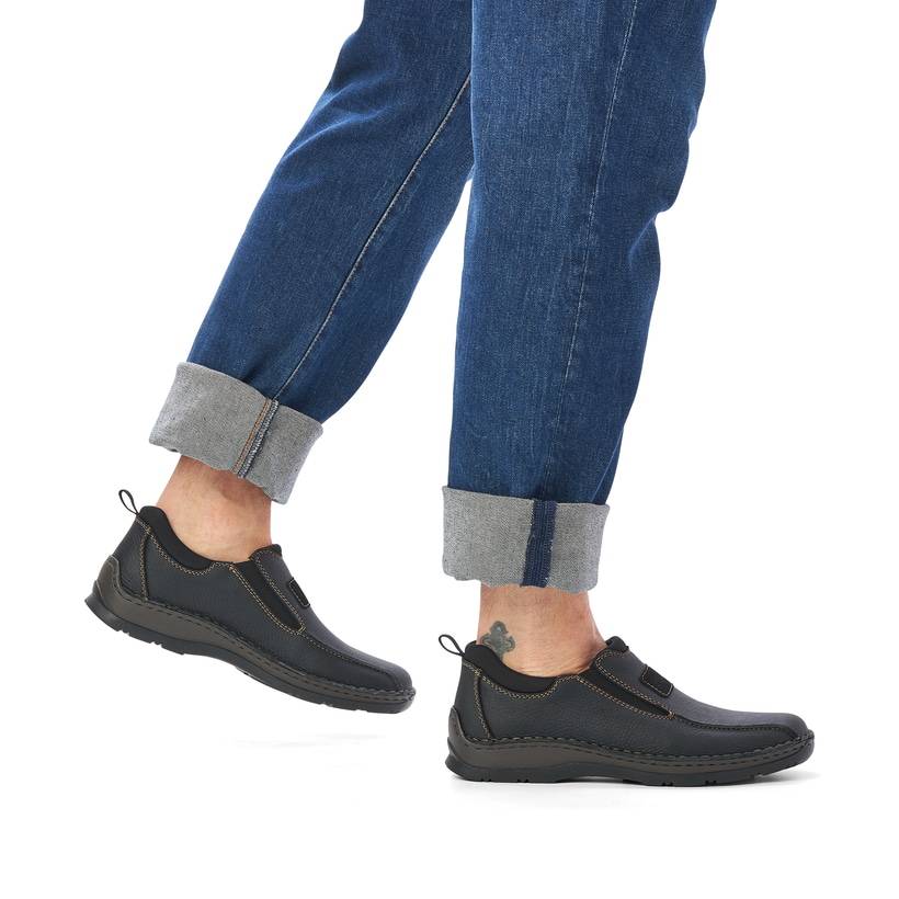 Rieker Artikelnummer 05363-00 Rieker Herren Slipper tiefschwarz Fabrikverkauf