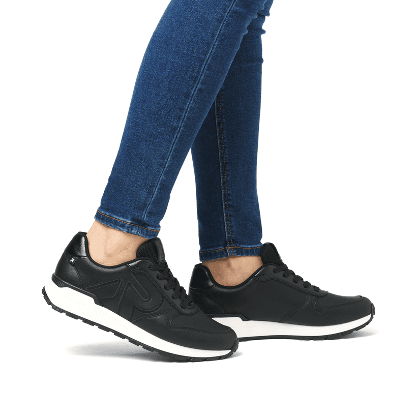 Rieker Artikelnummer W0606-00 Rieker Damen Sneaker Low mattschwarz Verkauf