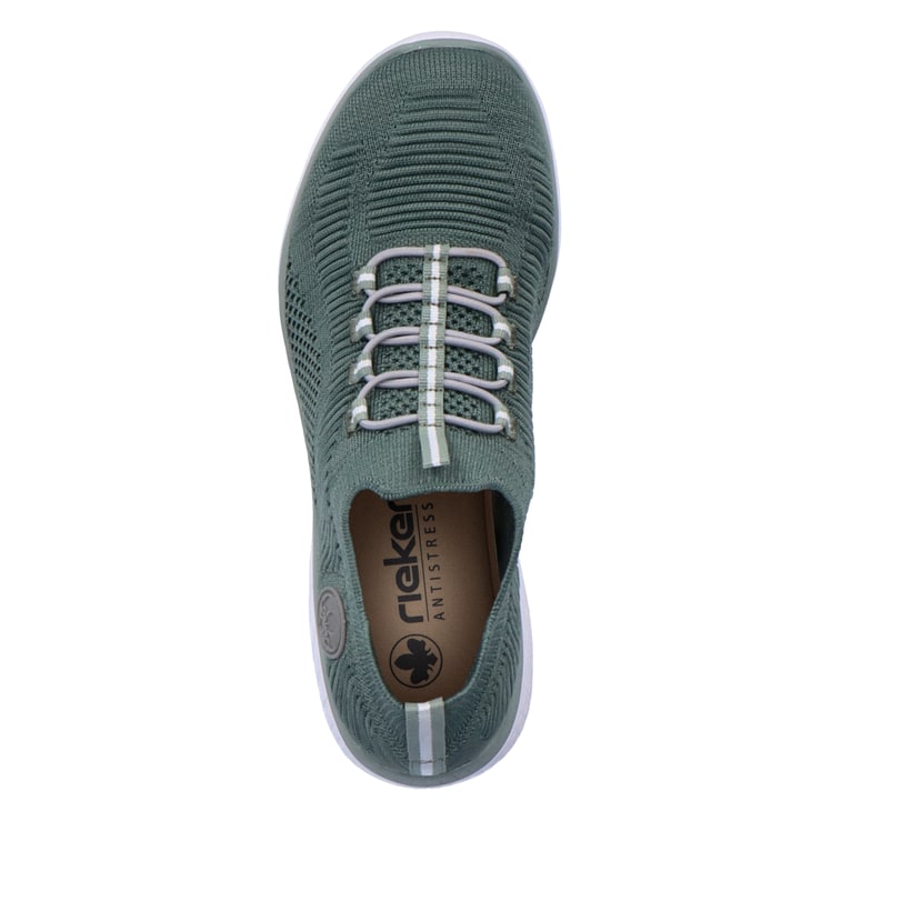 Rieker Artikelnummer M5074-52 Rieker Damen Slipper blaugrün Schlussverkauf