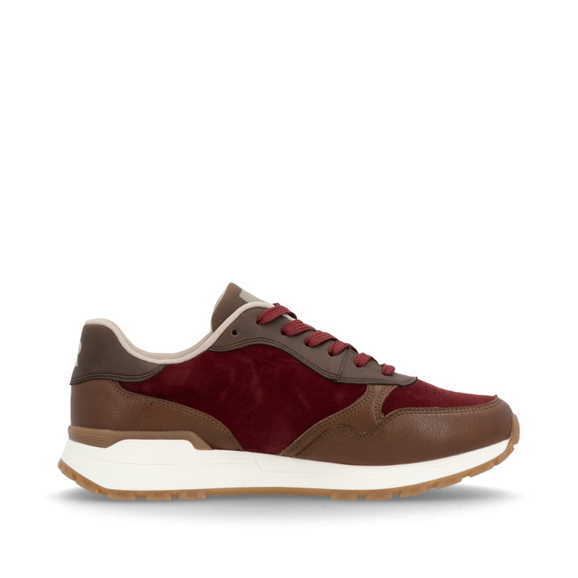 Rieker Artikelnummer W0607-35 Rieker Damen Sneaker Low zimtbraun-rubinrot Fabrikverkauf