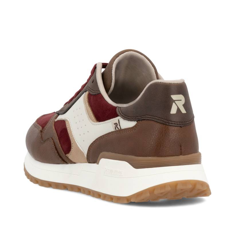 Rieker Artikelnummer W0607-35 Rieker Damen Sneaker Low zimtbraun-rubinrot Fabrikverkauf