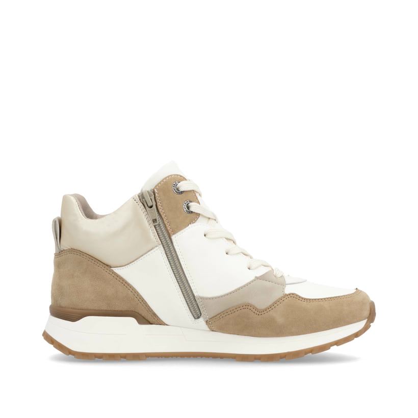 Rieker Artikelnummer W0672-80 Rieker Damen Sneaker High weiß-beige Fabrikladen