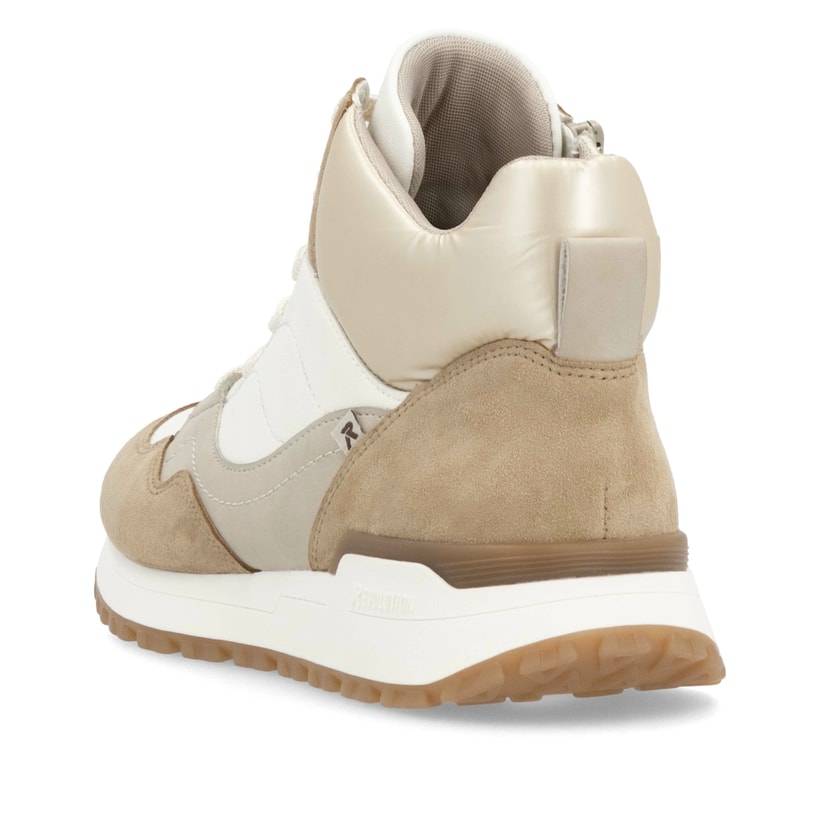 Rieker Artikelnummer W0672-80 Rieker Damen Sneaker High weiß-beige Fabrikladen