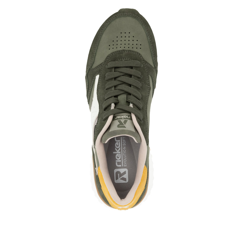 Rieker Artikelnummer W0607-54 Rieker Damen Sneaker Low khaki-cremeweiß Blitzverkäufe