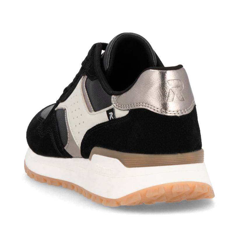 Rieker Artikelnummer W0607-00 Rieker Damen Sneaker Low urbanschwarz-cremeweiß Outlet