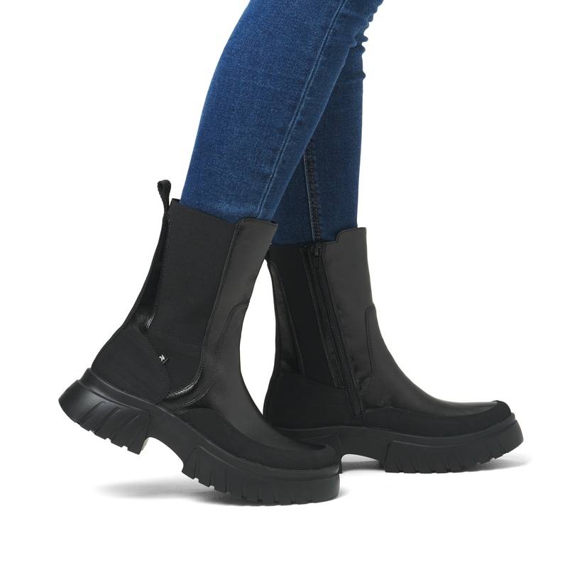 Rieker Artikelnummer W1872-01 Rieker Damen Chelsea Boots mattschwarz Auslauf