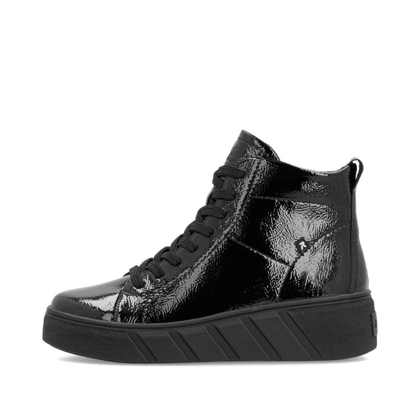 Rieker Artikelnummer W0561-01 Rieker Damen Sneaker High glanzschwarz Verkauf
