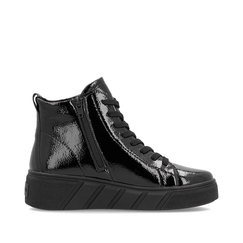 Rieker Artikelnummer W0561-01 Rieker Damen Sneaker High glanzschwarz Verkauf