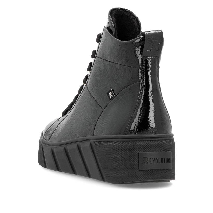 Rieker Artikelnummer W0561-01 Rieker Damen Sneaker High glanzschwarz Verkauf