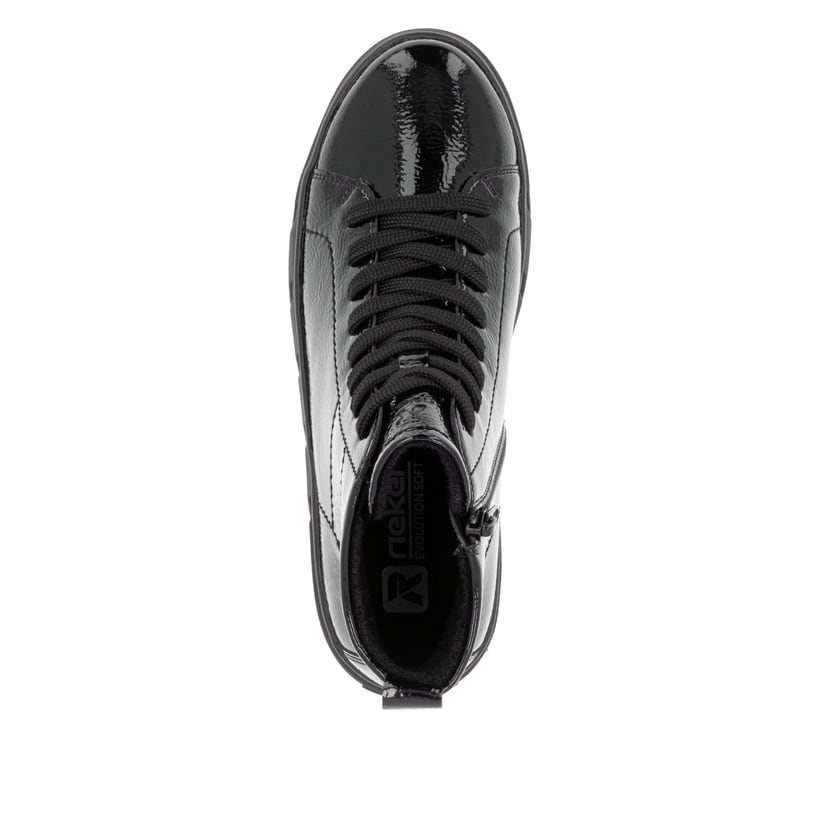 Rieker Artikelnummer W0561-01 Rieker Damen Sneaker High glanzschwarz Verkauf
