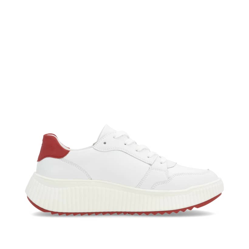 Rieker Artikelnummer W1700-80 Rieker Damen Sneaker Low kristallweiß-rot Hotsell