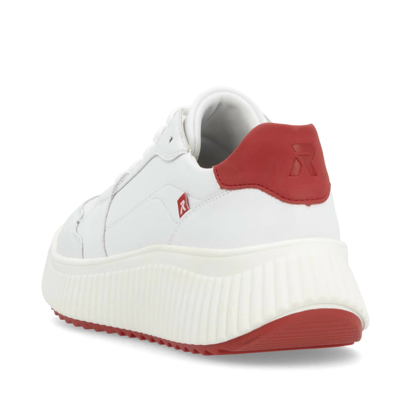 Rieker Artikelnummer W1700-80 Rieker Damen Sneaker Low kristallweiß-rot Hotsell