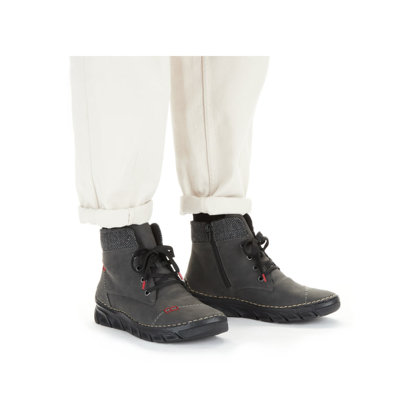 Rieker Artikelnummer 55031-45 Rieker Damen Schnürstiefel anthrazit Online