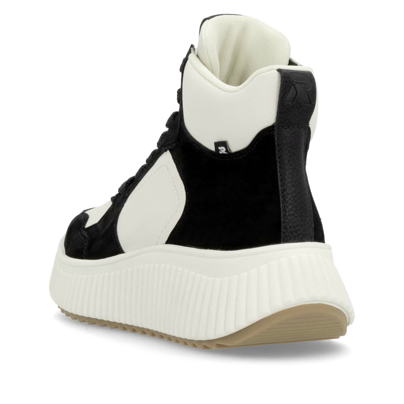 Rieker Artikelnummer W1770-60 Rieker Damen Sneaker High cremeweiß-schwarz Günstiger Verkauf
