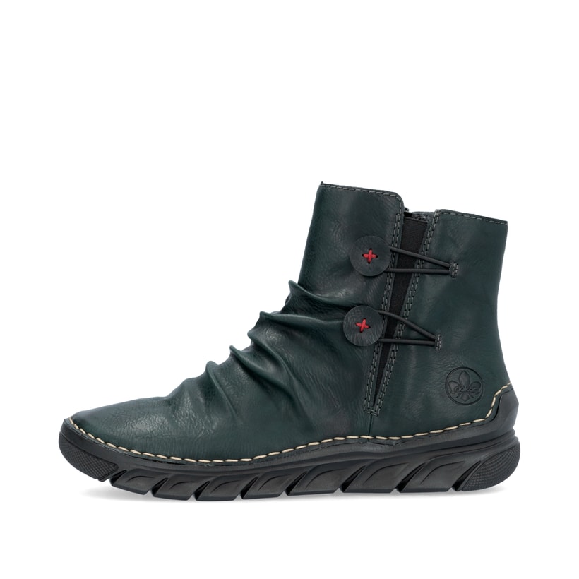 Rieker Artikelnummer 55052-54 Rieker Damen Schnürstiefel waldgrün Fabrikverkauf