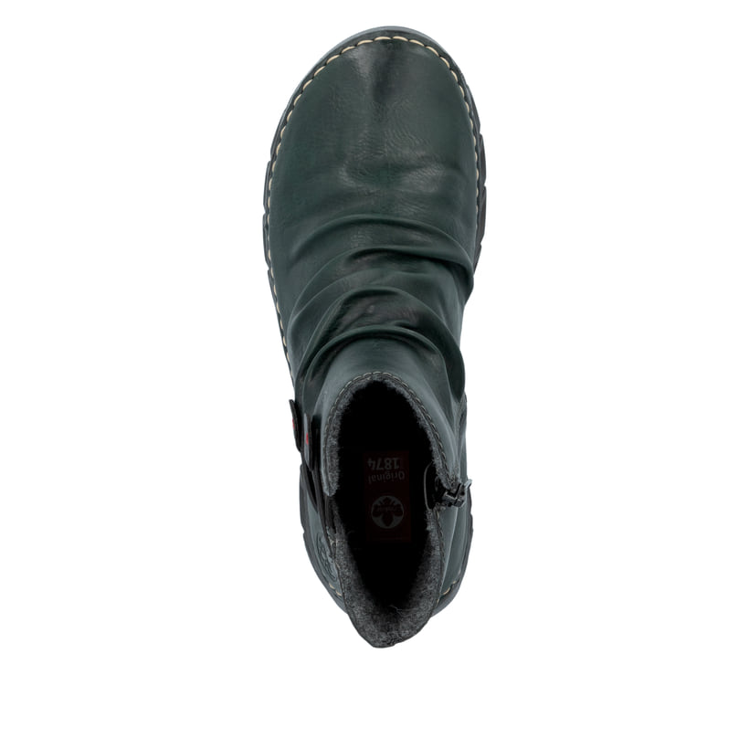 Rieker Artikelnummer 55052-54 Rieker Damen Schnürstiefel waldgrün Fabrikverkauf