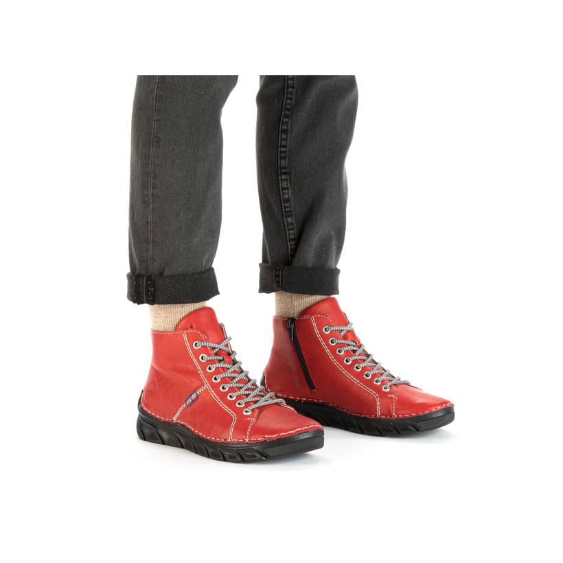 Rieker Artikelnummer 55020-33 Rieker Damen Schnürschuhe feuerrot Hotsell
