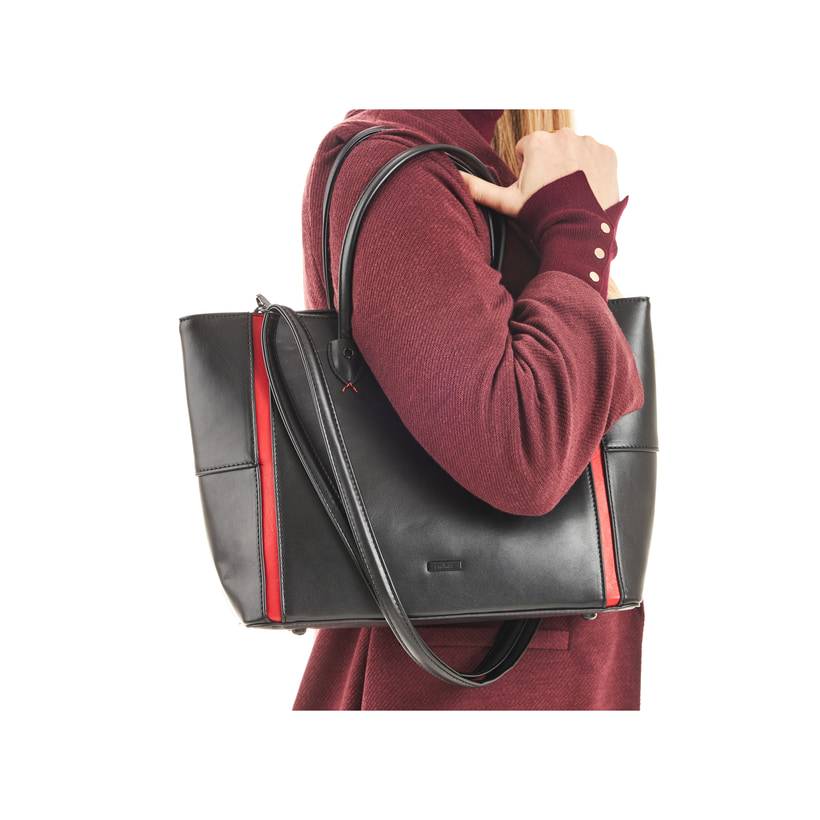 Rieker Artikelnummer H1524-00 Rieker Shopper tiefschwarz-feuerrot Angebote
