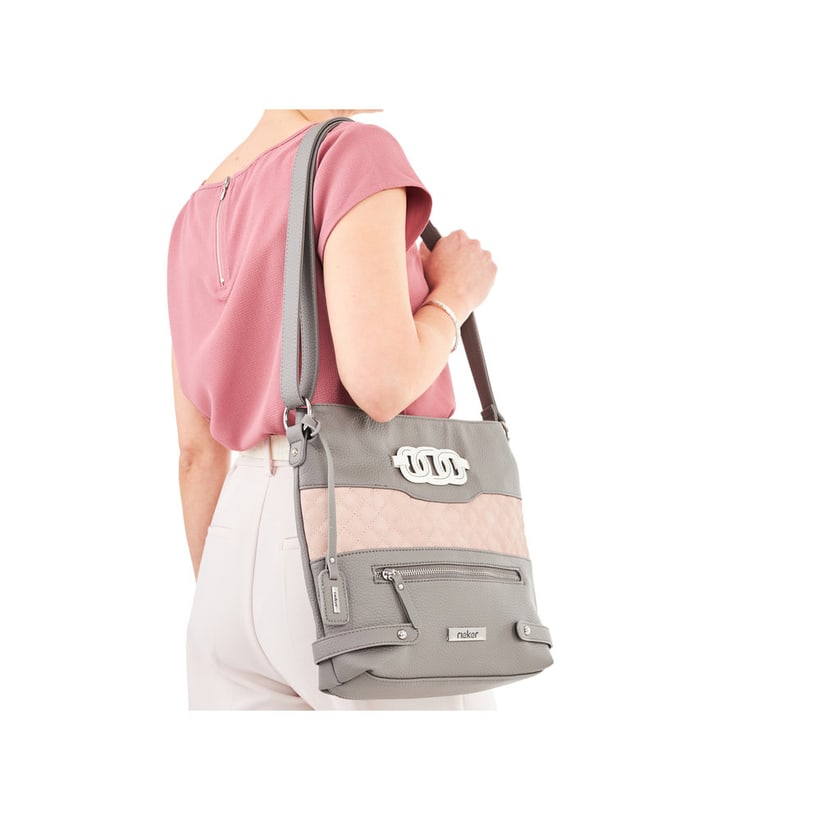 Rieker Artikelnummer H1518-42 Rieker Handtasche mondgrau-altrosa Zeitlich begrenztes Angebot