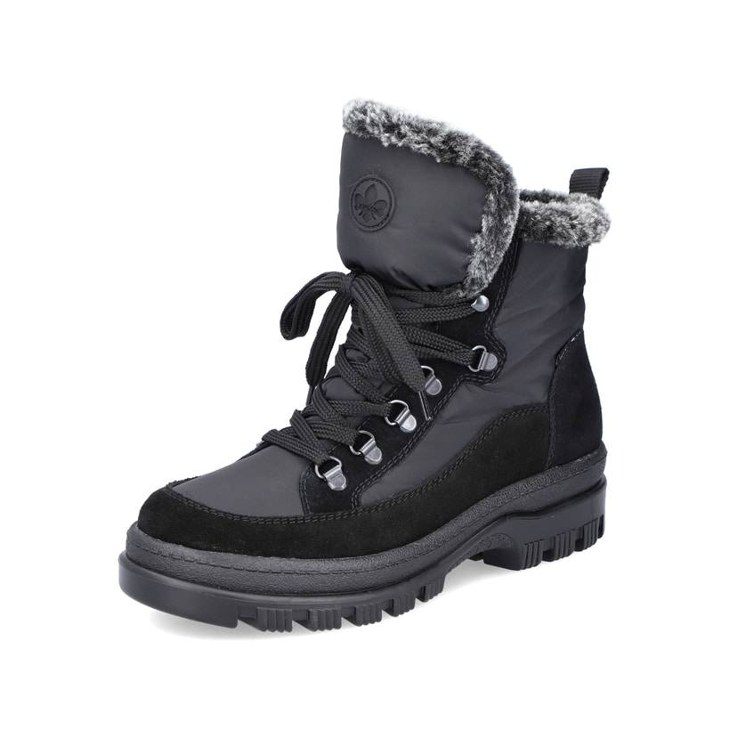 Rieker Artikelnummer X8222-00 Rieker Damen Schnürstiefel nachtschwarz Auslauf